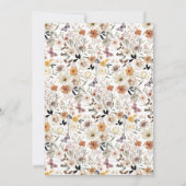 ボーホー秋のワイルドフラワーズウェディング 招待状 (裏面)