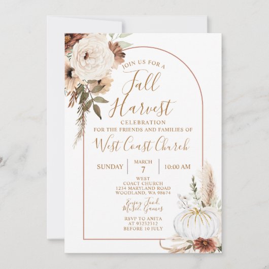 ボーホー秋の収穫パンプキン, 秋祭りコミュニティ 招待状 (正面)