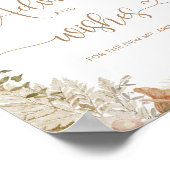 ボーホー秋の恋愛アドバイスと新婚夫婦への願い ポスター (角)