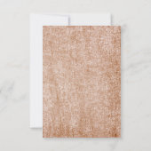 ボーホー秋の恋愛 フローラ バーンオレンジ色の結婚前お披露目パーティー サンキューカード (裏面)