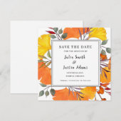 ボーホー秋の紅葉 招待状 (正面/裏面)