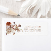 ボーホー秋の結婚式 返送先ラベル ラベル (インサイチュ)