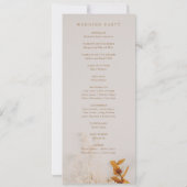 ボーホー秋の花 ウェディングプログラム 招待状 (裏面)