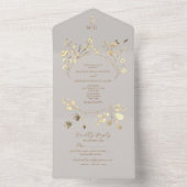 ボーホー秋オールインワン結婚式招待状 オールインワン招待状 (内側)