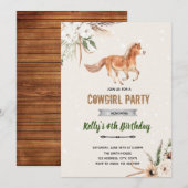 ボーホー精神をテーマにしたパーティー 招待状 (正面/裏面)