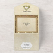 ボーホー素朴なフローラ蘭ヴィンテージ枠 オールインワン招待状 (外側)