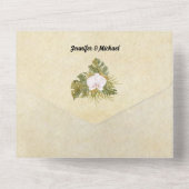 ボーホー素朴なフローラ蘭ヴィンテージ枠 オールインワン招待状 (裏面)