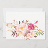 ボーホー羽毛のウェディングシャワー招待状 招待状 (裏面)