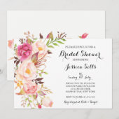 ボーホー羽毛のウェディングシャワー招待状 招待状 (正面/裏面)
