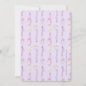 ボーホー羽毛水彩紫の結婚式招待状 招待状 (裏面)