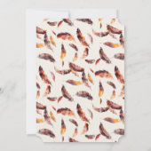 ボーホー羽毛秋の紅葉感謝祭ディナー 招待状 (裏面)