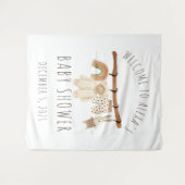 ボーホー衣類ライン ベビーシャワー歓迎看板 タペストリー (正面(横))