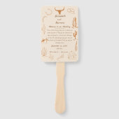 ボーホー西部カウボーイイラスト イベントタイムライン ハンドファン (正面)