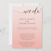 ボーホー親密な結婚式の極小セレモニー裁判所 招待状 (正面)