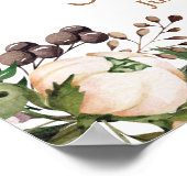 ボーホー調のベビーシャワー歓迎サイン(新生児用) ポスター (角)