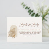 ボーホー調のベビー部屋の本リクエスト同封カード 招待状 (スタンド正面)