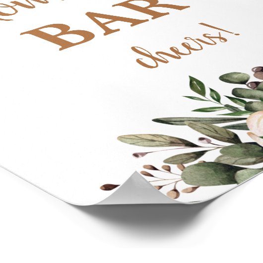 ボーホー調の産婦人科 赤ちゃんのお披露目会 モモサバー看板 ポスター (角)