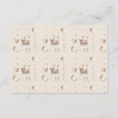 ボーホー調の産室 赤ちゃん用ベッド 性別発表 おむつくじ エンクロージャーカード (裏面)