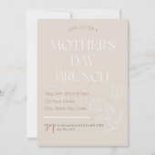 ボーホー風の母の日ブランチ招待状 招待状 (正面)
