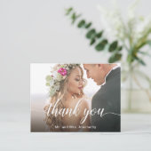 ボーホー風の結婚式写真のお礼 ポストカード (スタンド正面)