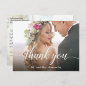 ボーホー風の結婚式写真のお礼 ポストカード (正面/裏面)