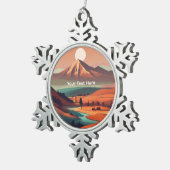 ボーホー風景 スノーフレークピューターオーナメント (右)