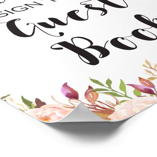 ボーホー ぜひゲストブックにサインしてください ポスター (角)