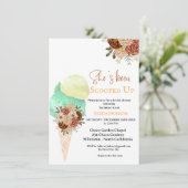ボーホー アイスクリーム ブライダル シャワー She's been scooped up 招待状 (スタンド正面)