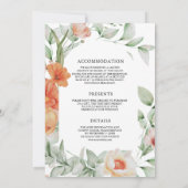 ボーホー アーチ アースィー フラワー オールインワン ウェディング 招待状 (裏面)