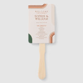 ボーホー アーチ ウェディング プログラム ファン, セレモニープログラム ハンドファン (正面)