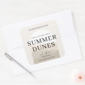 ボーホー アーチ ニュートラル カラー エレガント キャンドル スクエアシール (封筒)