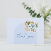 ボーホー アーチ パンパス グラス フラワル オー ボー ベイビー シャワー サンキューカード (スタンド正面)