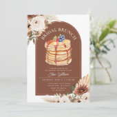 ボーホー アーチ フルーツ パンケーキ ブライダル シャワー ブランチ 招待状 (スタンド正面)