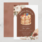 ボーホー アーチ フルーツ パンケーキ ブライダル シャワー ブランチ 招待状 (正面/裏面)