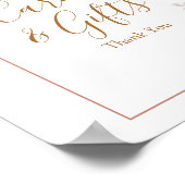 ボーホー アーチ ホワイト パンプキン フローラル カードとギフト ポスター (角)