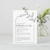 ボーホー アーチ ライフ セレブレーション 招待状 (スタンド正面)