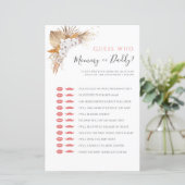 ボーホー ウォーターカラー ベイビー シャワー ゲーム ママ オア パパ (スタンド正面)