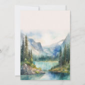 ボーホー ウォーターカラー マウンテン ブライダルシャワー 招待状 (裏面)