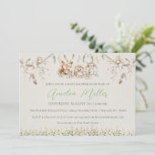 ボーホー ウッドランドクリッターズ ベイビーシャワー 招待状 (スタンド正面)