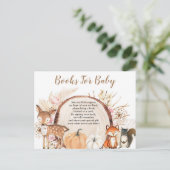 ボーホー　ウッドランド　パンプキン　赤ちゃんの本 インビテーションポストカード (スタンド正面)