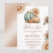 ボーホー オータム ラブ ブライダル シャワー 招待状 (正面/裏面)