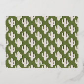 ボーホー カクタス サウスウエスト ハッピー ニューイヤー 1 フォト ゴールド 箔シーズンカード (裏面)