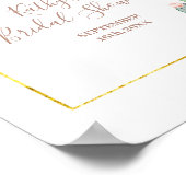 ボーホー カクタス ピンク フラワー ブライダル シャワー ウェルカム サイン (角)