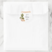 ボーホー カクタス フラワリー あなたのメッセージはこちら ステッカー (バッグ)