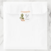 ボーホー カクタス フラワーブライダルシャワー サンクス スティッカー ラウンドシール (バッグ)