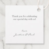 ボーホー カッパー パンパス グラス & ベージュ フラワーフェイバータグ フェイバータグ (裏面)