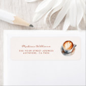 ボーホー カフェ テーマのブライダル シャワー アドレス ラベル (インサイチュ)