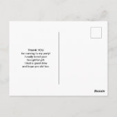 ボーホー カメラ & 花 水彩ありがとう ポストカード (裏面)