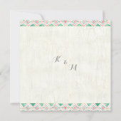 ボーホー カントリー ラスティック フローラル デア スカル アントラー アロー 招待状 (裏面)