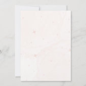 ボーホー ガール テディベア ピンク ベビーシャワー 招待状 (裏面)